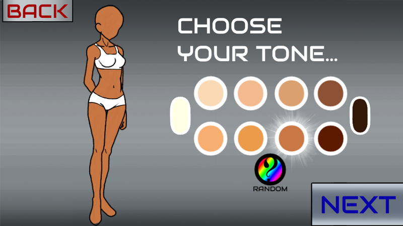 From here on, I randomly picked gender and skin tone